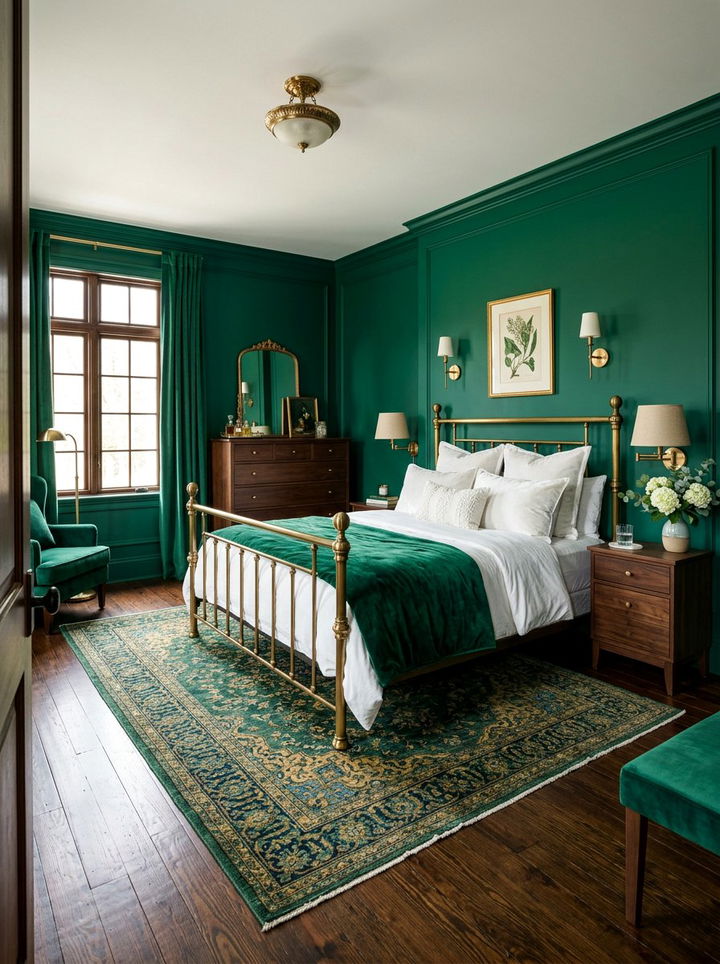 Emerald Green Bedroom - 30 bedroom color ideas