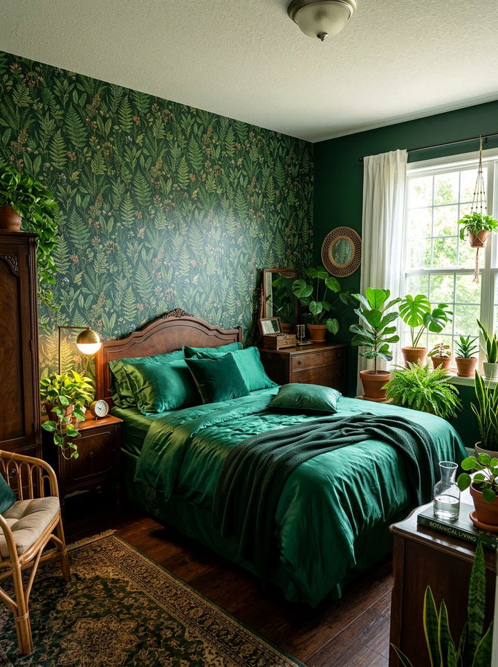 Emerald Green Bedroom - 30 maximalist bedroom color ideas