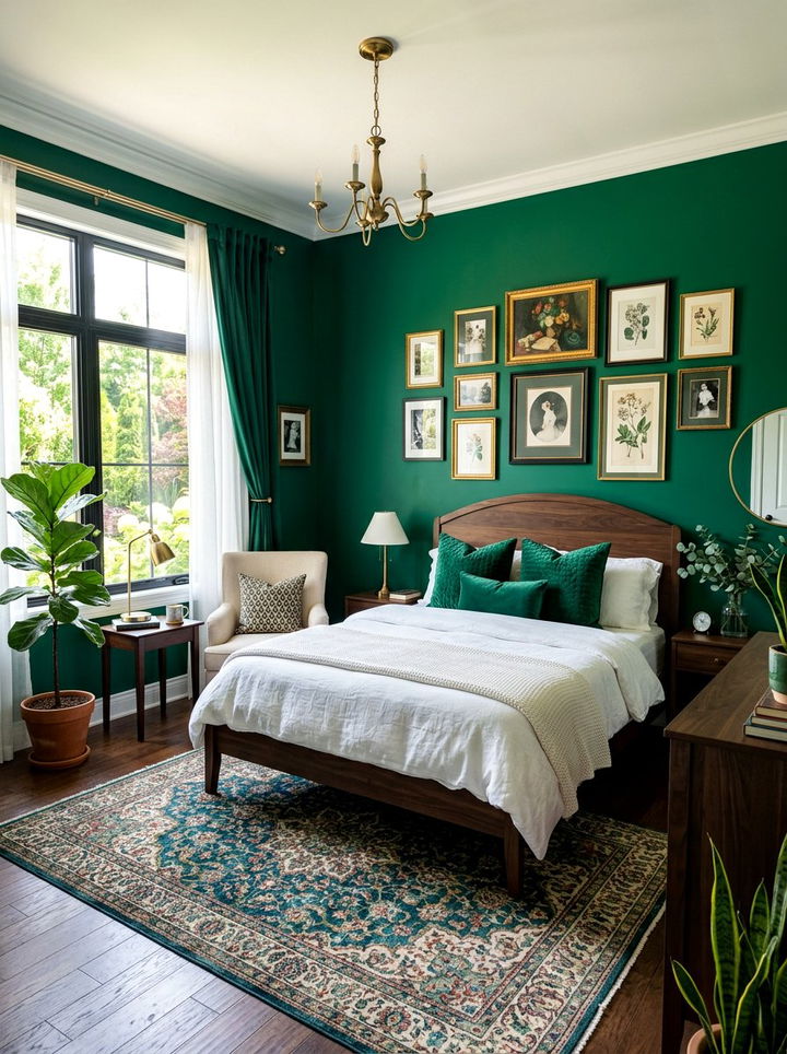 Emerald Green Bedroom - 30 bohemian green bedroom ideas