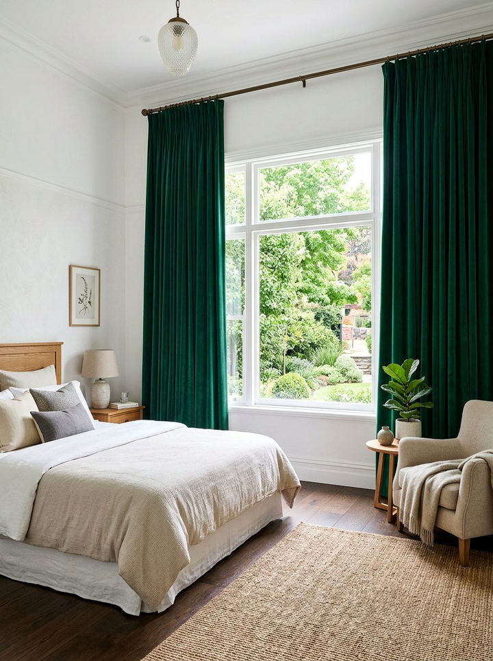 Emerald Green Bedroom Curtains - 30 emerald bedroom ideas