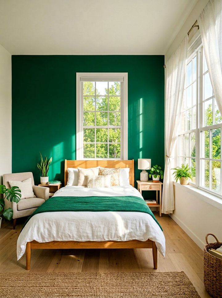 Emerald Green Bedroom Natural Light - 30 emerald green accent wall bedroom
