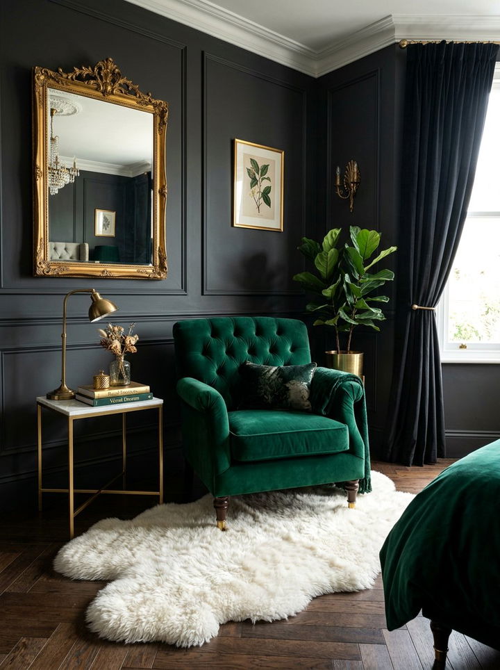 Emerald Green Chair - 30 bedroom accent chairs