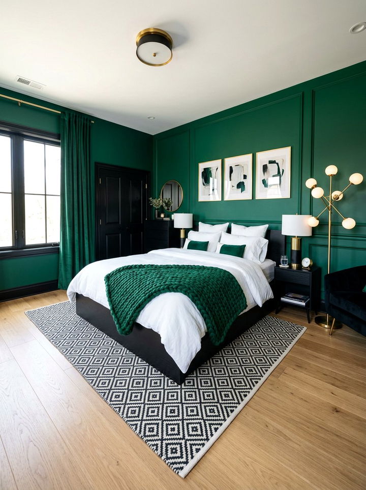 Emerald Green Knit Blanket - 30 bedroom chunky knit throws