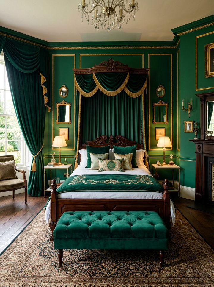 30 Hollywood Regency Bedroom Ideas for True Luxury Lovers