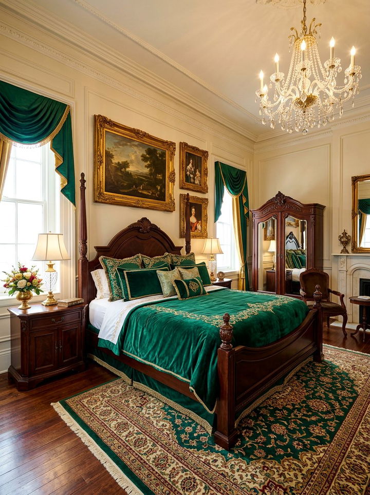 Emerald Green Velvet Bedding - 30 bedroom bedding sets