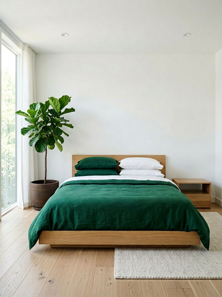 Emerald Minimalist Bedroom - 30 emerald bedroom ideas