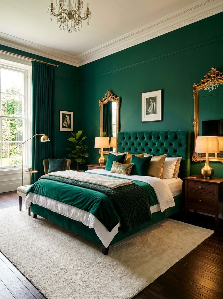 Emerald green bedroom - 30 contemporary green bedroom ideas
