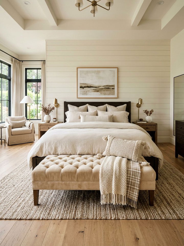 End Of Bed Bench - 30 bedroom seating arrangements ideas