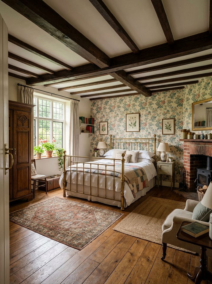 English Cottage Style Large Bedroom - 30 spacious bedroom ideas