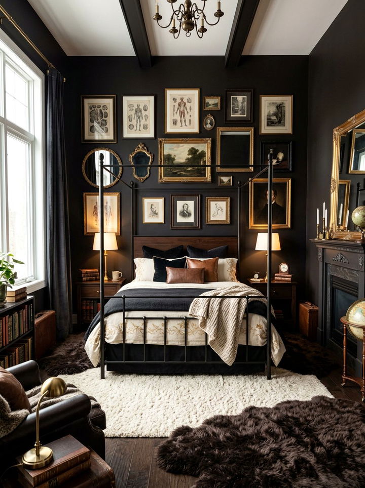 Espresso Black - 30 dark academia bedroom color ideas