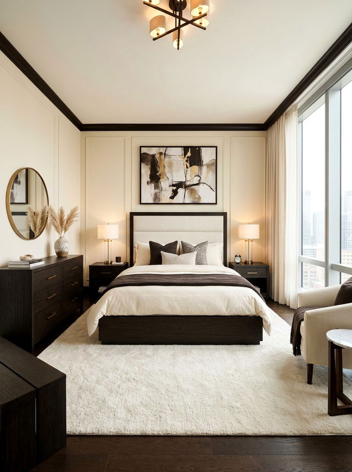 Espresso and Cream Bedroom - 30 bedroom color schemes