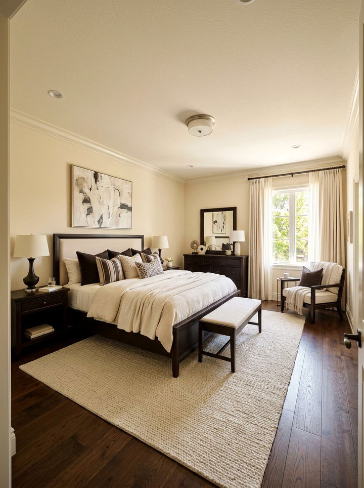 Espresso and cream bedroom color scheme - 30 espresso bedroom ideas