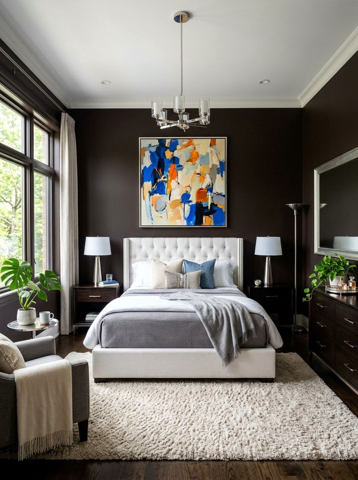 Espresso brown bedroom - 30 earthy bedroom color ideas
