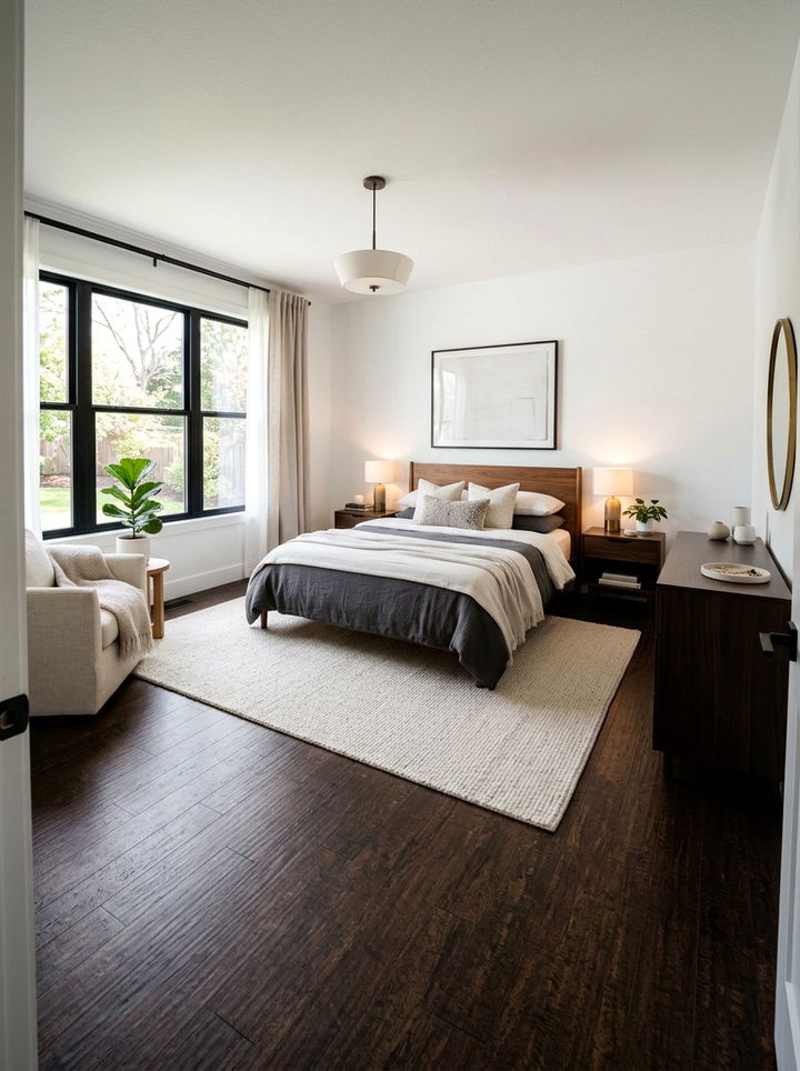 Espresso cork flooring - 30 bedroom cork flooring ideas