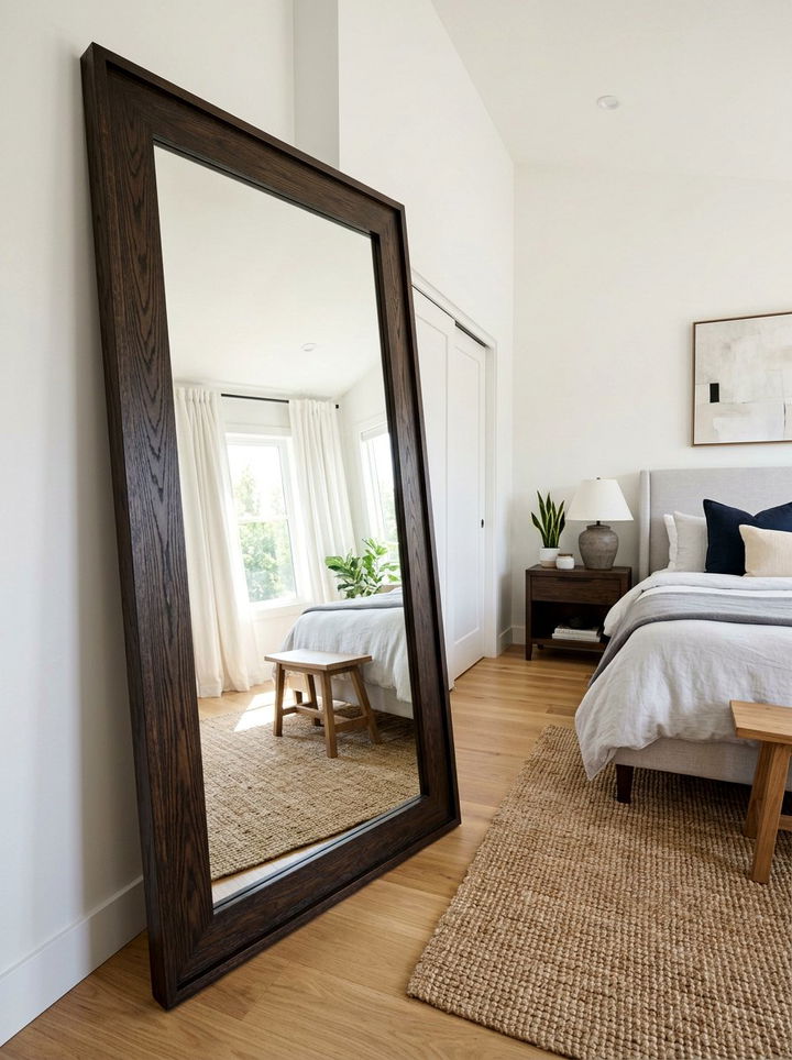 Espresso wood mirror for bedroom - 30 espresso bedroom ideas