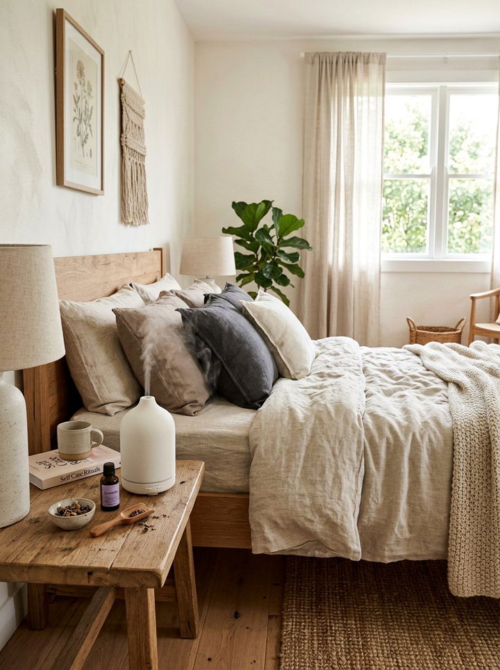 Essential Oil Diffuser Bedroom - 30 sleep-friendly bedroom ideas