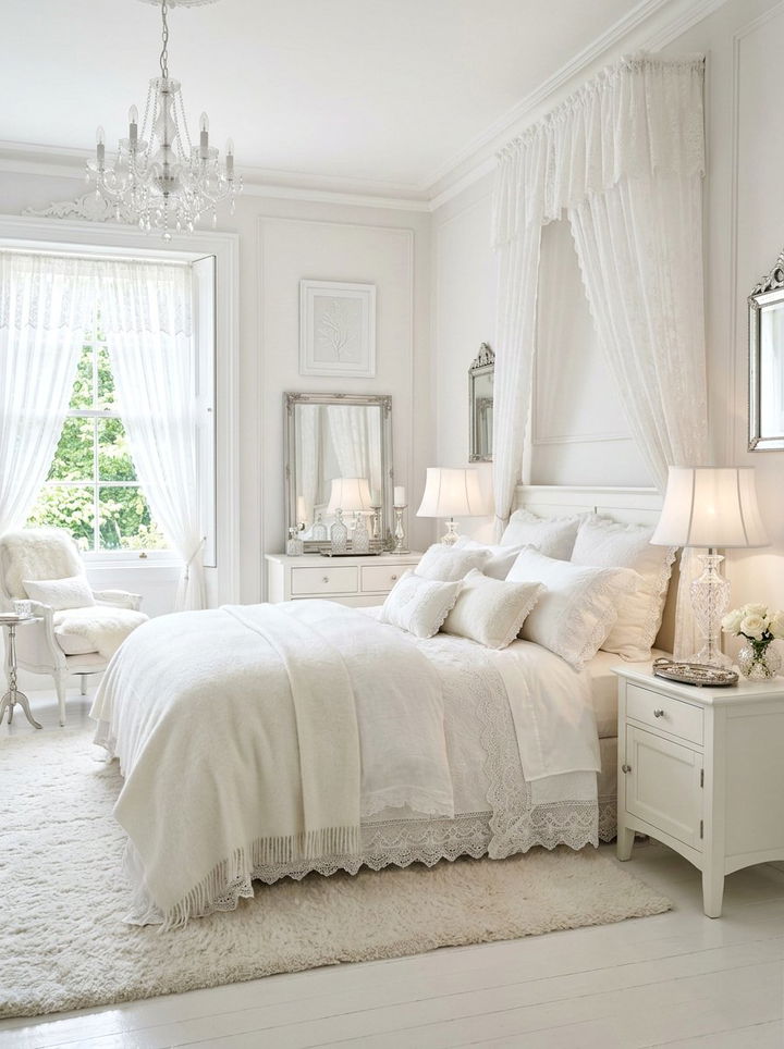 Ethereal white bedroom - 30 fairy tale bedroom ideas