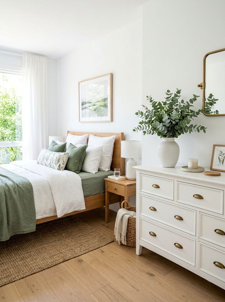 Eucalyptus Branch Vase - 30 bedroom vase ideas