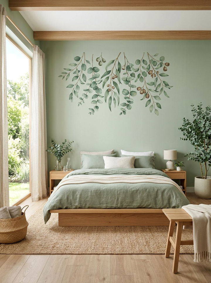 Eucalyptus Branch Wall Art - 30 bedroom wall stickers