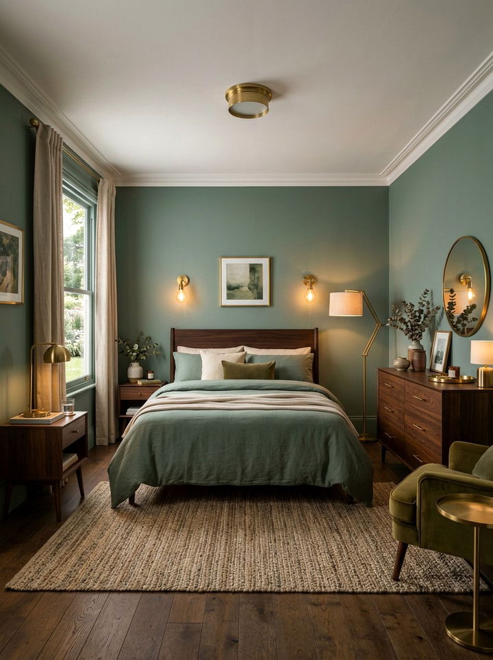 Eucalyptus Green And Brass Bedroom - 30 eucalyptus green bedroom ideas