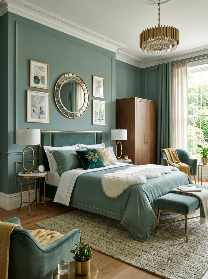 Eucalyptus Green And Gold Bedroom - 30 eucalyptus green bedroom ideas