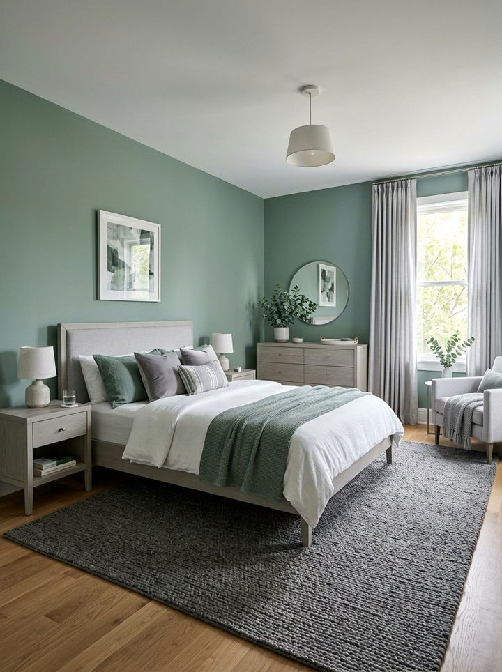 Eucalyptus Green And Gray Bedroom - 30 eucalyptus green bedroom ideas