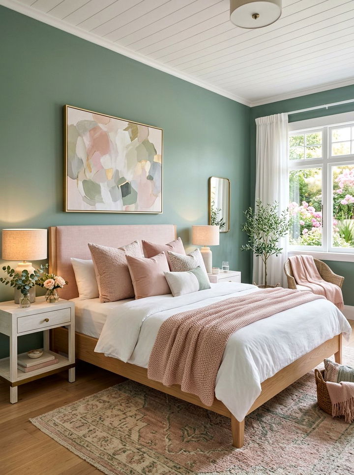 Eucalyptus Green And Pink Bedroom - 30 eucalyptus green bedroom ideas