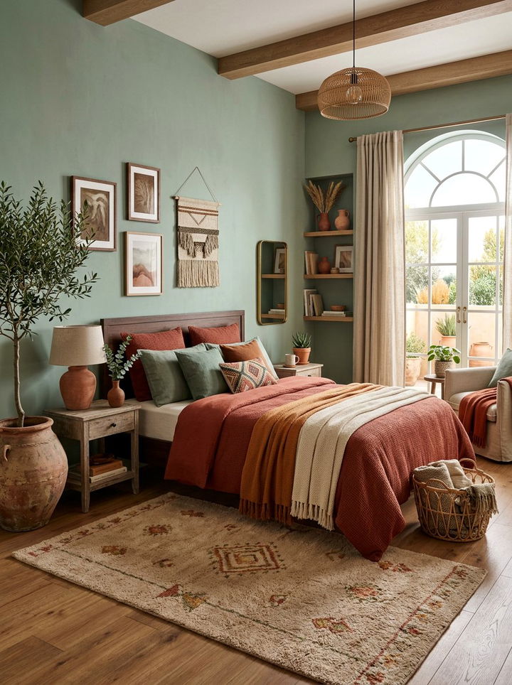 Eucalyptus Green And Terracotta Bedroom - 30 eucalyptus green bedroom ideas