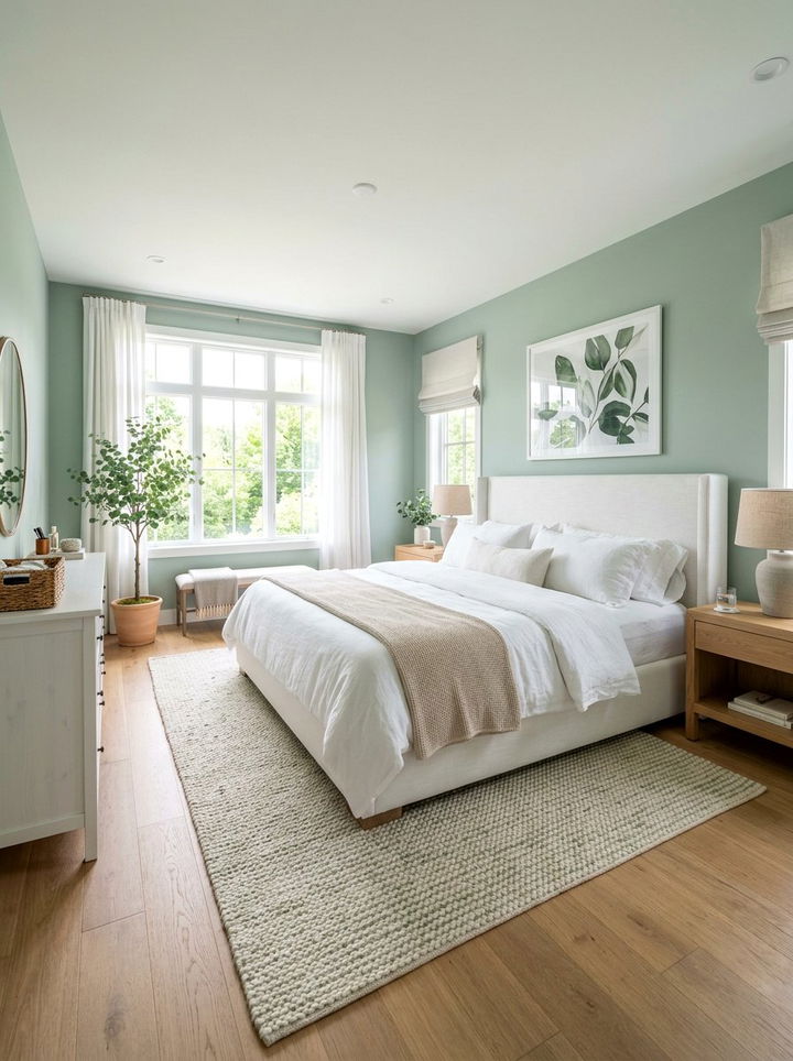 Eucalyptus Green And White Bedroom - 30 eucalyptus green bedroom ideas