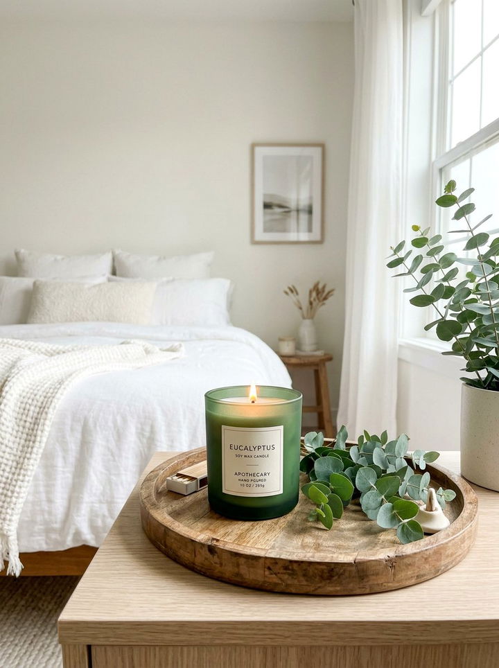Eucalyptus Scented Candle - 30 bedroom candle ideas