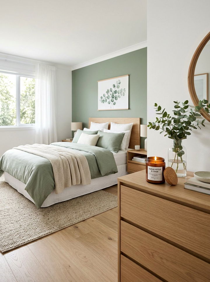 Eucalyptus Soy Candle - 30 bedroom scented candles