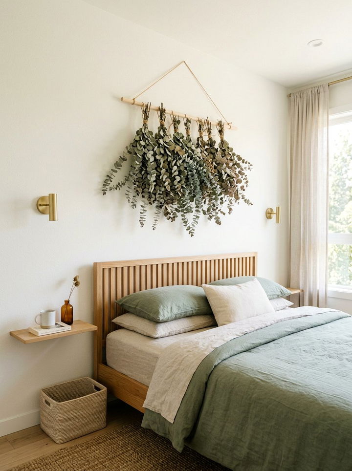 Eucalyptus Wall Hanging - 30 bedroom dried flowers