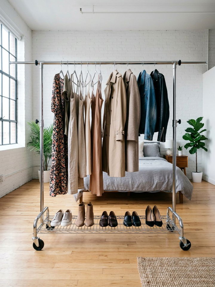 Expandable clothing rack - 30 bedroom convertible furniture ideas