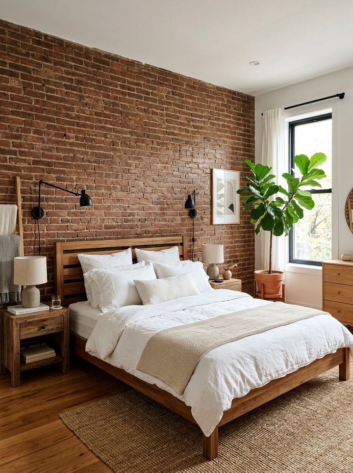 Exposed Brick Bedroom - 30 Southwestern bedroom ideas