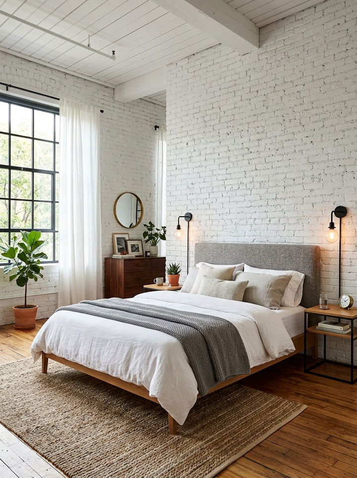 Exposed Brick Bedroom - 30 contemporary bedroom ideas