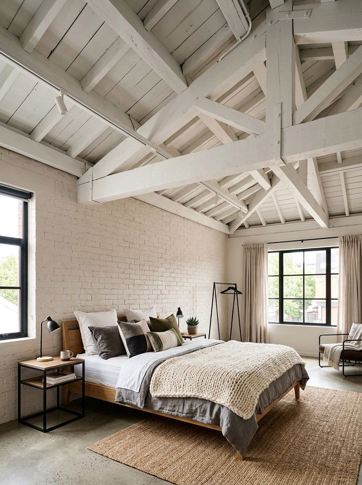 Exposed Ceiling Joists - 30 low ceiling bedroom ideas