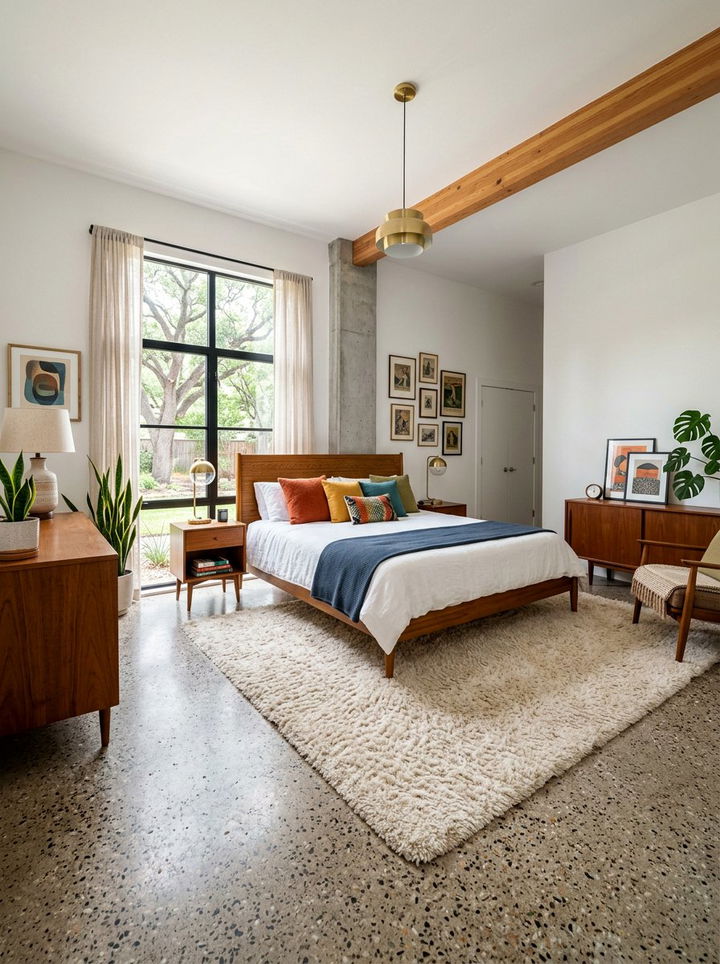 Exposed Concrete Floor Bedroom - 30 bedroom concrete floors