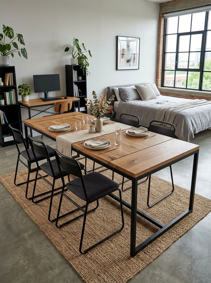 Extendable console table - 30 bedroom convertible furniture ideas