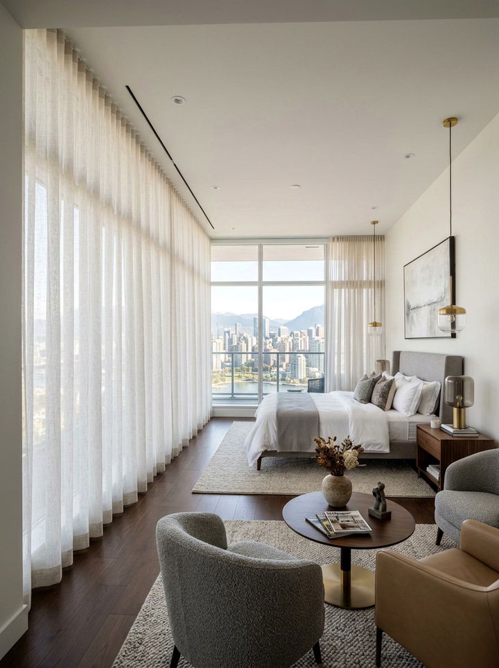 Extra wide sheer curtains - 30 bedroom sheer curtains