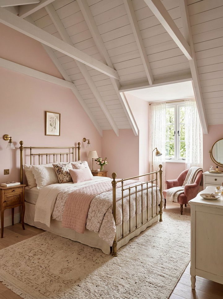 FEMININE ATTIC BEDROOM - 30 attic bedroom ideas