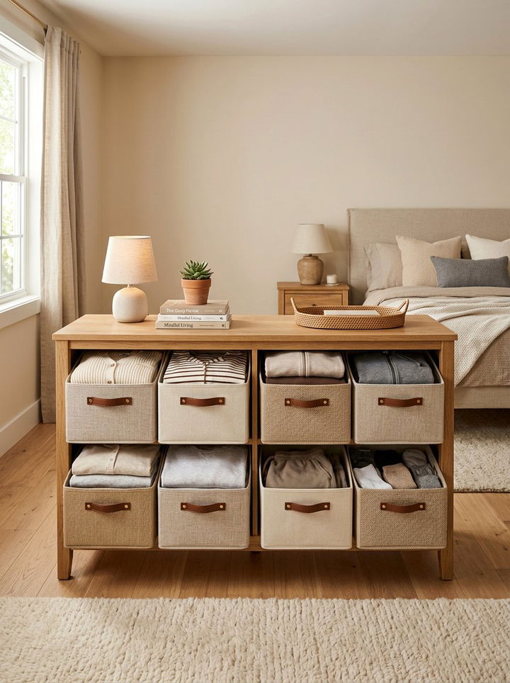 Fabric Storage Bin - 30 bedroom drawer organization ideas
