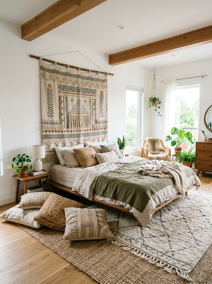 Fabric Wall Hanging Headboard Bedroom - 30 bedroom DIY headboard ideas