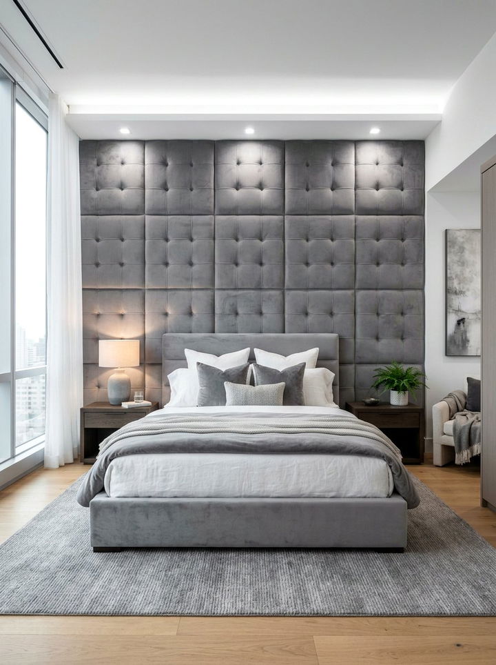 Fabric Wall Panel Accent Wall - 30 bedroom accent walls