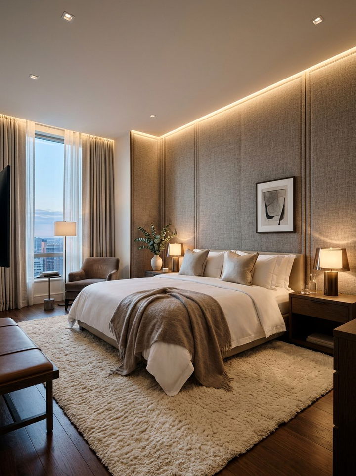 Fabric Wall Panel - 30 soft texture bedroom ideas