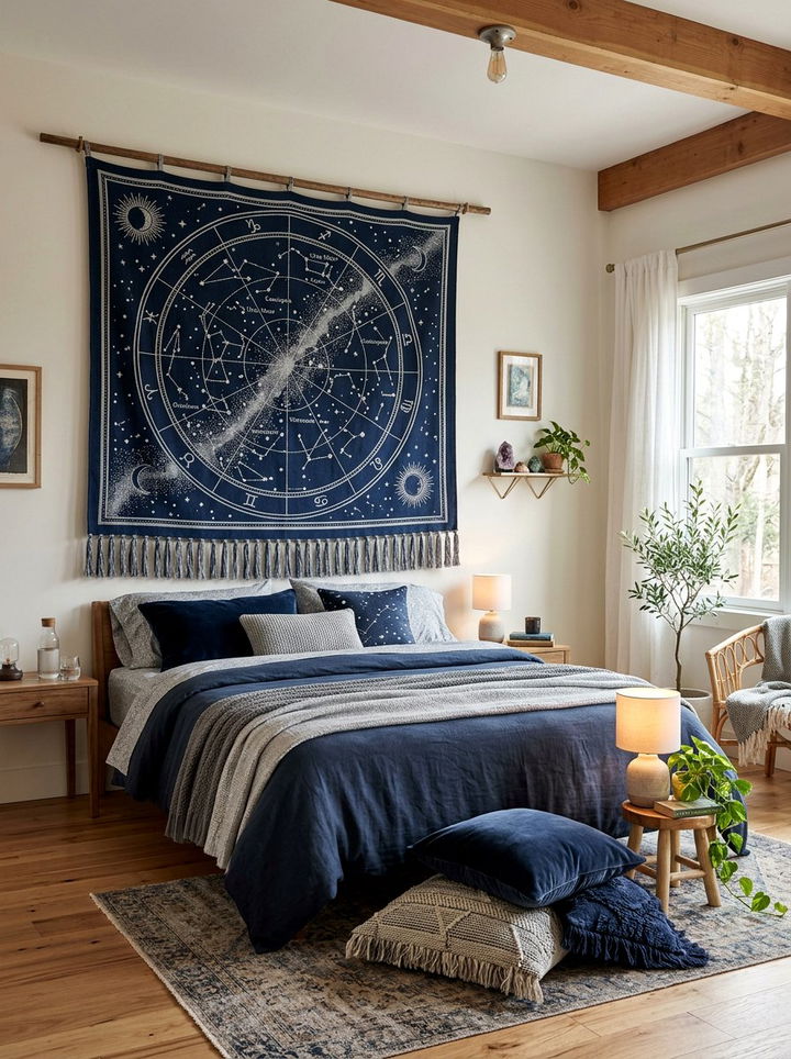 Fabric Wall Tapestry - 30 bedroom wall decor ideas