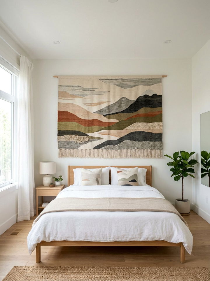 Fabric wall hanging - 30 temporary bedroom ideas