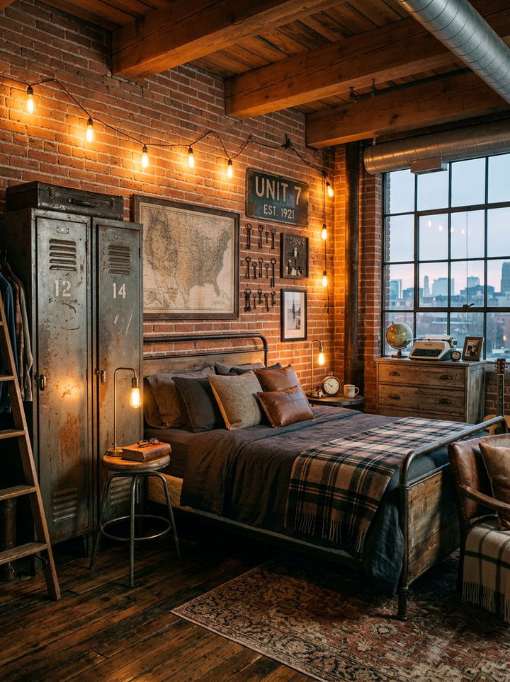 Factory Style Bedroom - 30 converted warehouse bedroom ideas