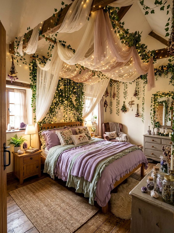 Fairy Core Bedroom - 30 cluttercore bedroom ideas