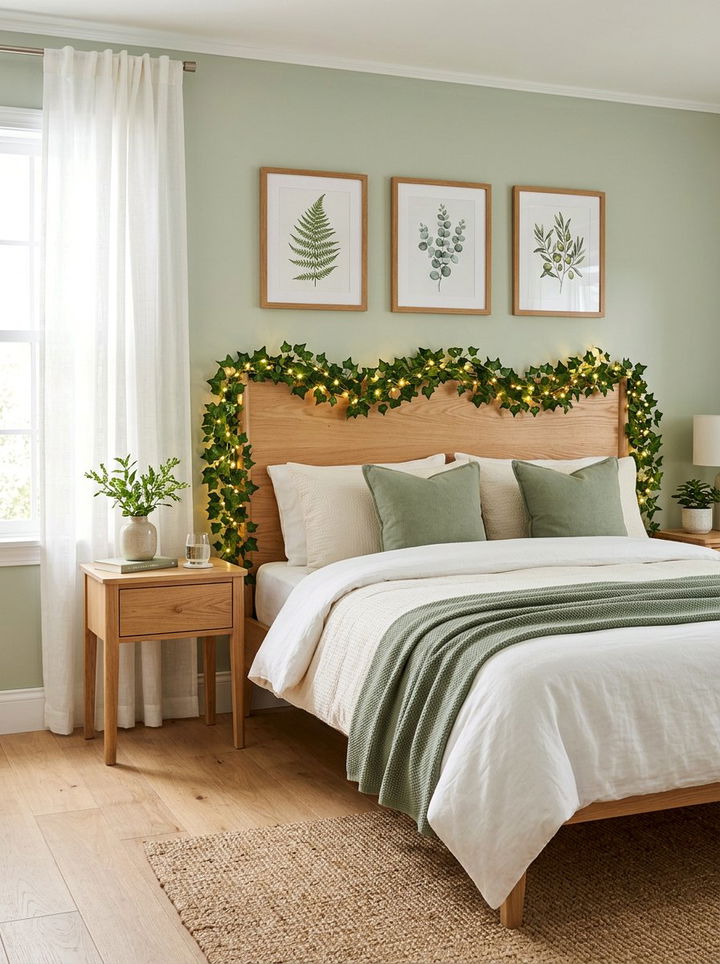 Fairy Lights On Bedroom Garland - 30 bedroom fairy lights ideas