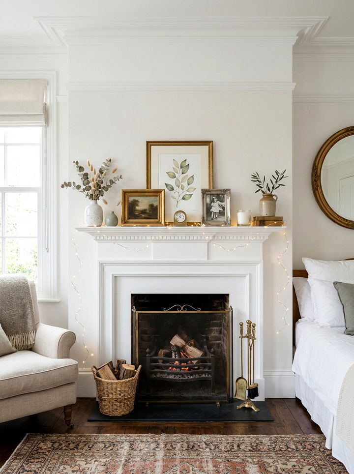 Fairy Lights On Bedroom Mantel - 30 bedroom fairy lights ideas